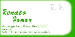 renato homor business card